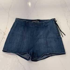 Express Dark Blue Jean Shorts